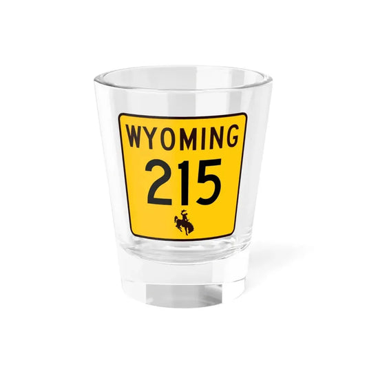 WY-215 (Wyoming) (Road Sign) Shot Glass 1.5oz 1.5oz - Go Mug Yourself