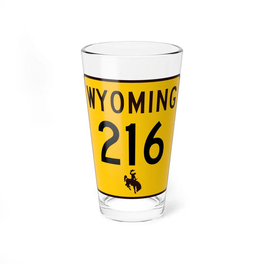 WY-216 (Wyoming) (Road Sign) Pint Glss 16oz 16oz - Go Mug Yourself