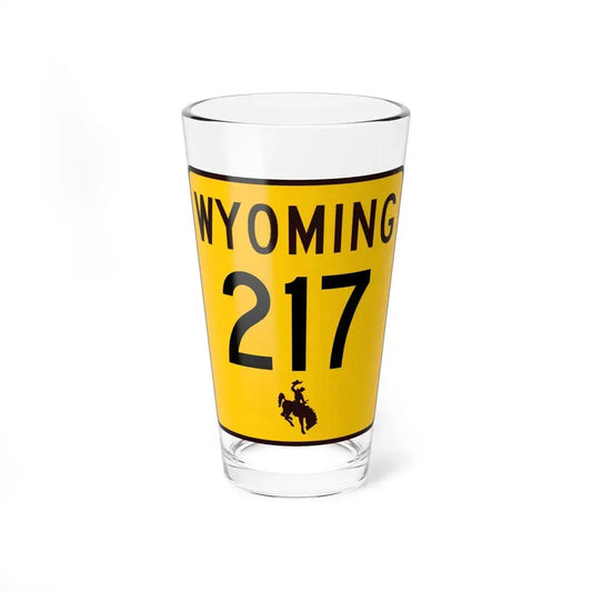WY-217 (Wyoming) (Road Sign) Pint Glss 16oz 16oz - Go Mug Yourself