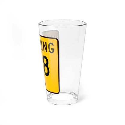 WY-218 (Wyoming) (Road Sign) Pint Glass 16oz - Go Mug Yourself