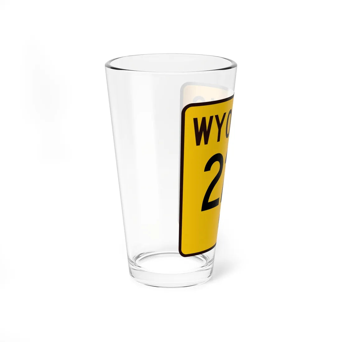 WY-223 (Wyoming) (Road Sign) Pint Glss 16oz - Go Mug Yourself