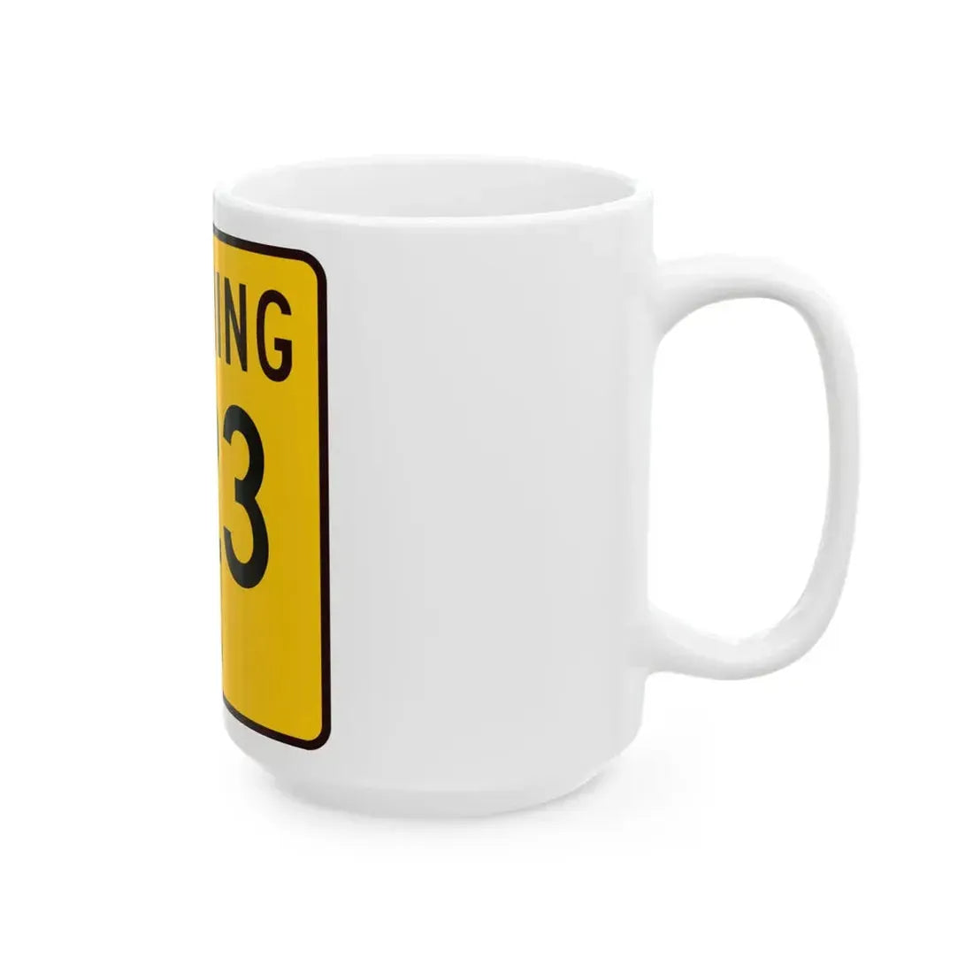 WY-223 (Wyoming) (Road Sign) White Coffee Mug - Go Mug Yourself