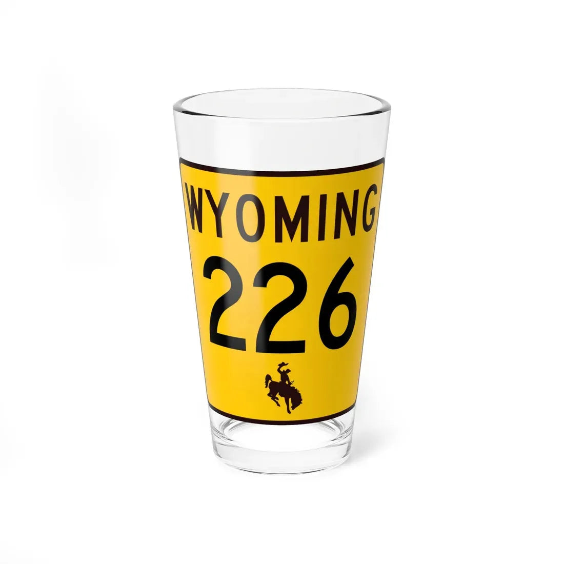 WY-226 (Wyoming) (Road Sign) Pint Glass 16oz 16oz - Go Mug Yourself
