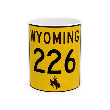 WY-226 (Wyoming) (Road Sign) White Coffee Mug 11oz - Go Mug Yourself