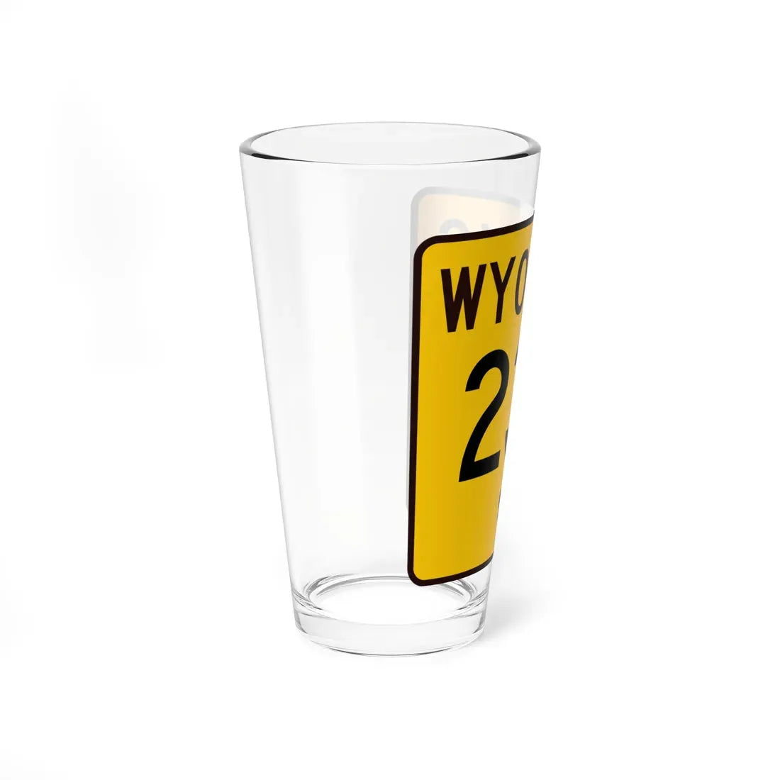 WY-237 (Wyoming) (Road Sign) Pint Glass 16oz - Go Mug Yourself