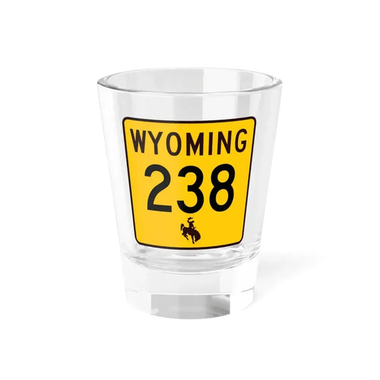 WY-238 (Wyoming) (Road Sign) Shot Glass 1.5oz 1.5oz - Go Mug Yourself