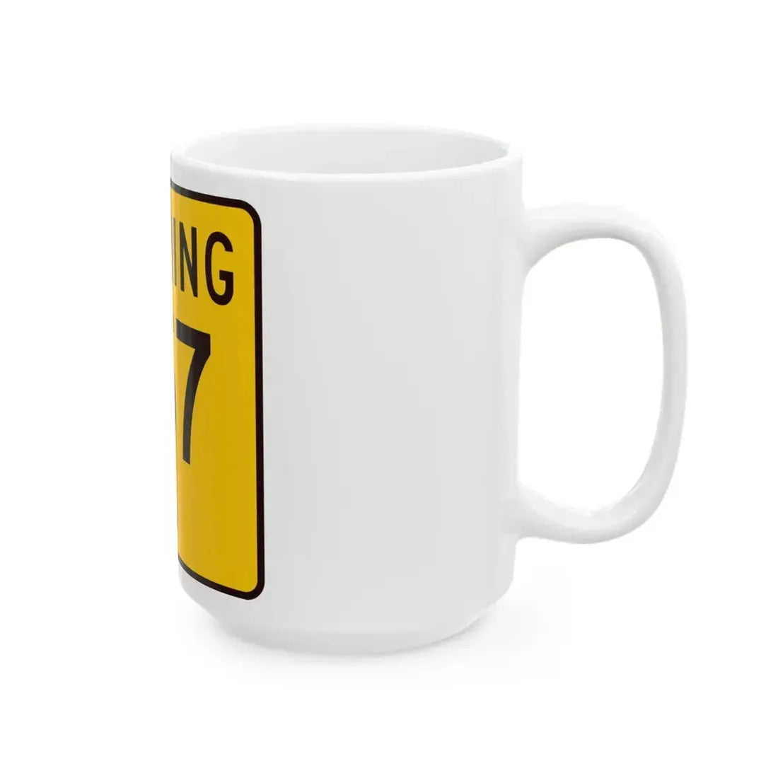 WY-257 (Wyoming) (Road Sign) White Coffee Mug - Go Mug Yourself