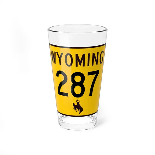 WY-287 (Wyoming) (Road Sign) Pint Glss 16oz 16oz - Go Mug Yourself