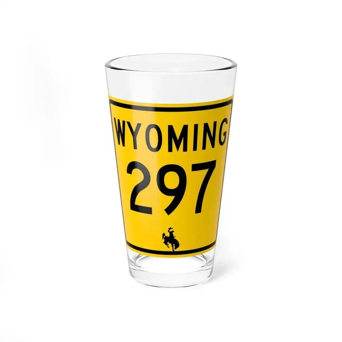 WY-297 (Wyoming) (Road Sign) Pint Glass 16oz 16oz - Go Mug Yourself