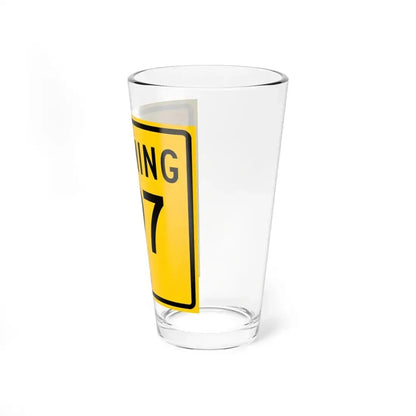 WY-297 (Wyoming) (Road Sign) Pint Glass 16oz - Go Mug Yourself