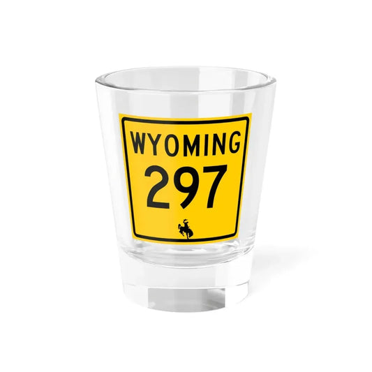 WY-297 (Wyoming) (Road Sign) Shot Glass 1.5oz 1.5oz - Go Mug Yourself