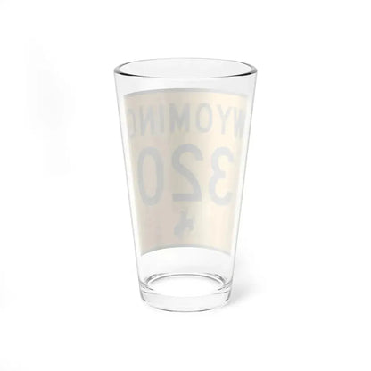 WY-320 (Wyoming) (Road Sign) Pint Glass 16oz - Go Mug Yourself