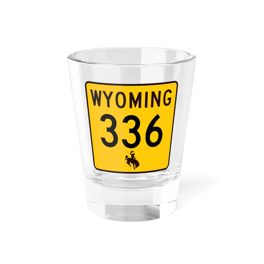 WY-336 (Wyoming) (Road Sign) Shot Glass 1.5oz 1.5oz - Go Mug Yourself
