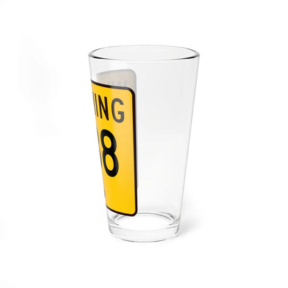 WY-338 (Wyoming) (Road Sign) Pint Glss 16oz - Go Mug Yourself