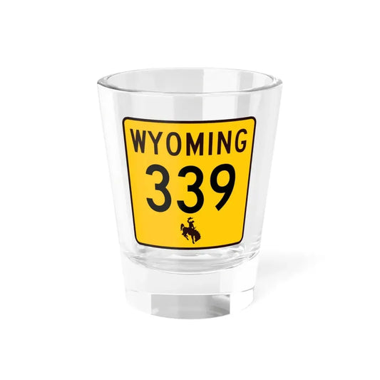 WY-339 (Wyoming) (Road Sign) Shot Glass 1.5oz 1.5oz - Go Mug Yourself