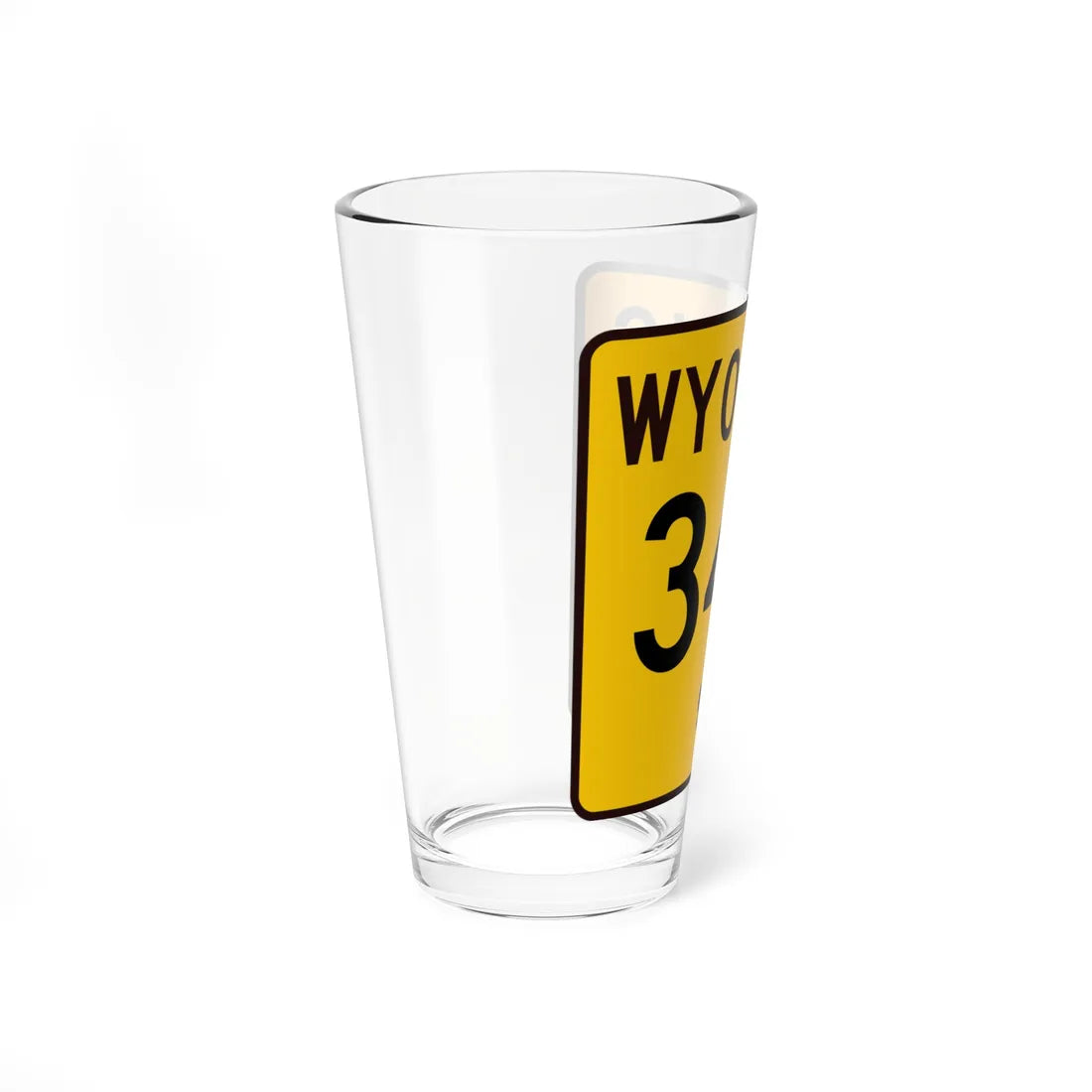 WY-340 (Wyoming) (Road Sign) Pint Glss 16oz - Go Mug Yourself