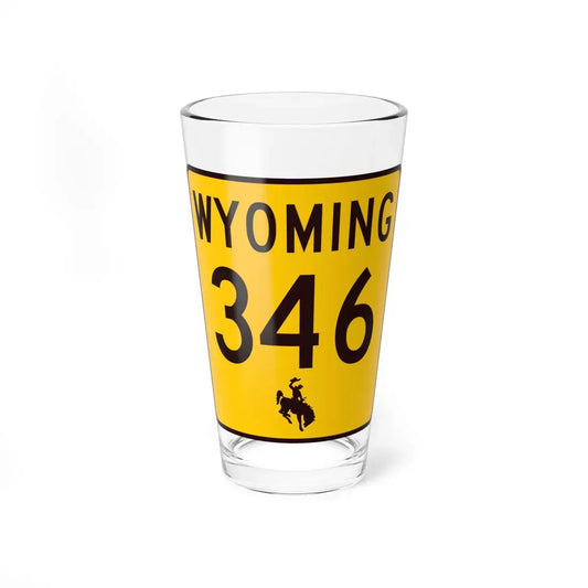 WY-346 (Wyoming) (Road Sign) Pint Glass 16oz 16oz - Go Mug Yourself