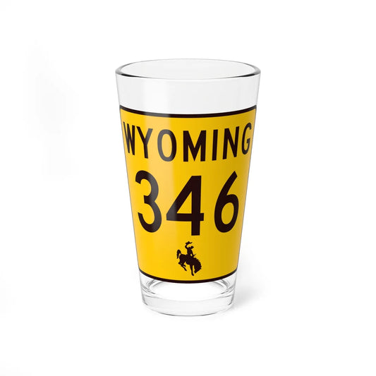 WY-346 (Wyoming) (Road Sign) Pint Glss 16oz 16oz - Go Mug Yourself