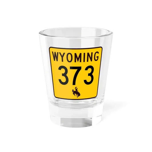 WY-373 (Wyoming) (Road Sign) Shot Glass 1.5oz 1.5oz - Go Mug Yourself