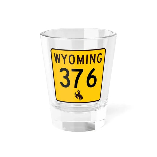 WY-376 (Wyoming) (Road Sign) Shot Glass 1.5oz 1.5oz - Go Mug Yourself