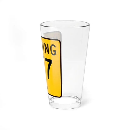 WY-377 (Wyoming) (Road Sign) Pint Glass 16oz - Go Mug Yourself