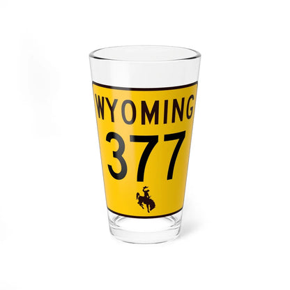 WY-377 (Wyoming) (Road Sign) Pint Glss 16oz 16oz - Go Mug Yourself