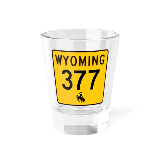 WY-377 (Wyoming) (Road Sign) Shot Glass 1.5oz 1.5oz - Go Mug Yourself