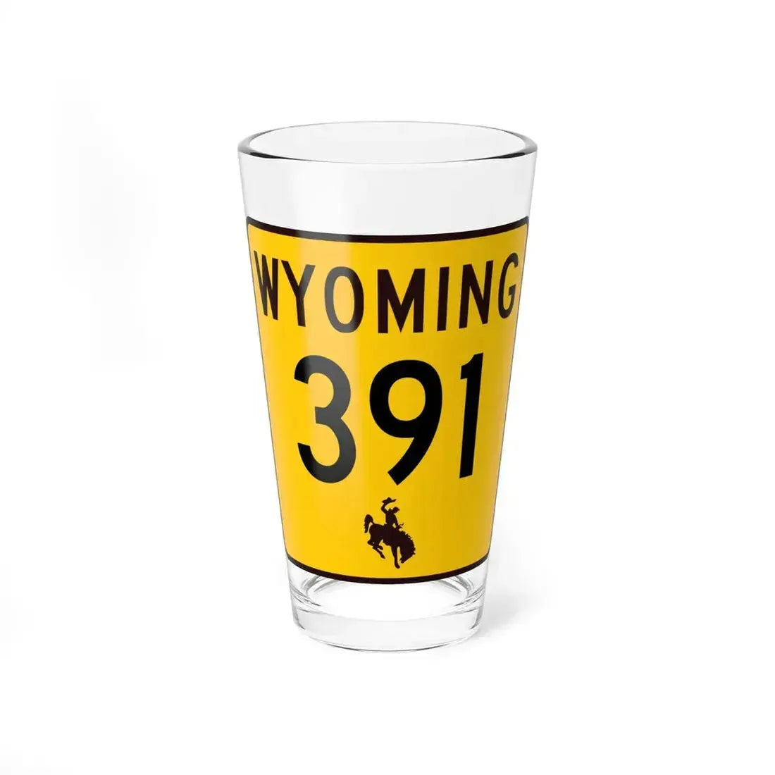 WY-391 (Wyoming) (Road Sign) Pint Glass 16oz 16oz - Go Mug Yourself