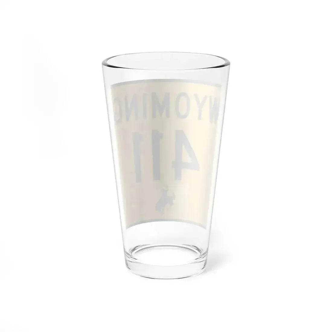 WY-411 (Wyoming) (Road Sign) Pint Glass 16oz - Go Mug Yourself