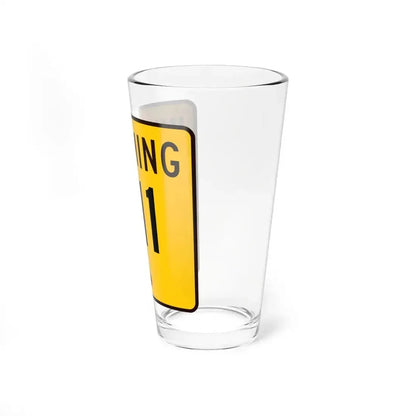 WY-411 (Wyoming) (Road Sign) Pint Glass 16oz - Go Mug Yourself