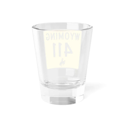 WY-411 (Wyoming) (Road Sign) Shot Glass 1.5oz - Go Mug Yourself