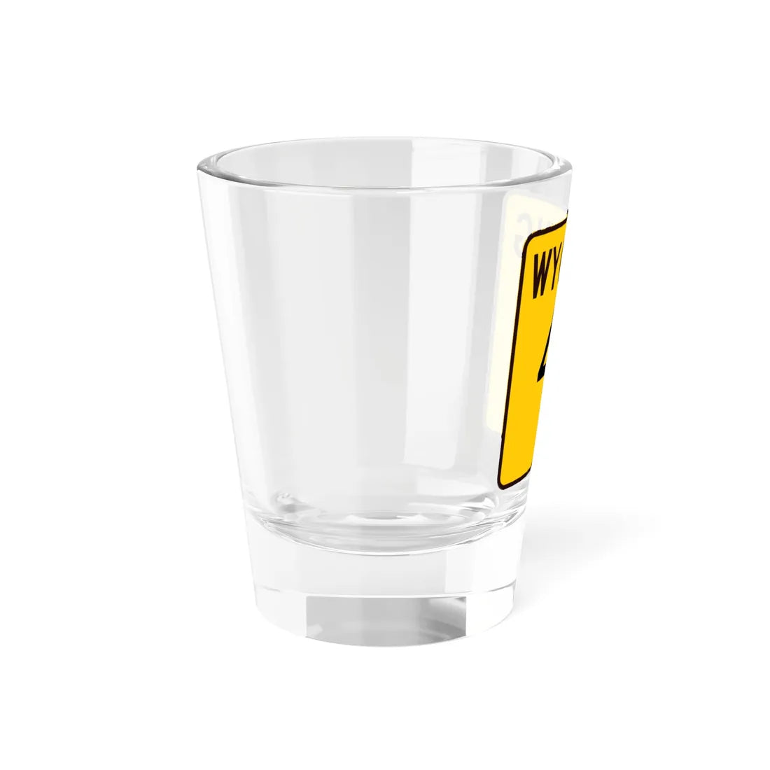 WY-411 (Wyoming) (Road Sign) Shot Glass 1.5oz - Go Mug Yourself