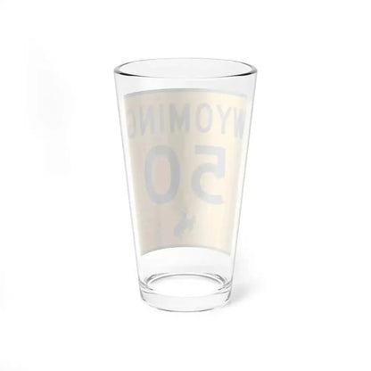 WY-50 (Wyoming) (Road Sign) Pint Glass 16oz - Go Mug Yourself