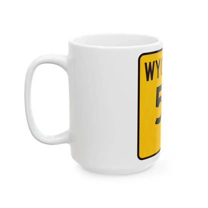 WY-59 (Wyoming) (Road Sign) White Coffee Mug - Go Mug Yourself