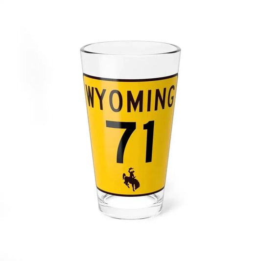 WY-71 (Wyoming) (Road Sign) Pint Glass 16oz 16oz - Go Mug Yourself