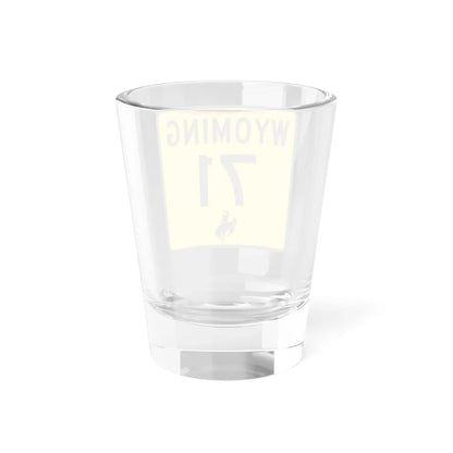 WY-71 (Wyoming) (Road Sign) Shot Glass 1.5oz - Go Mug Yourself