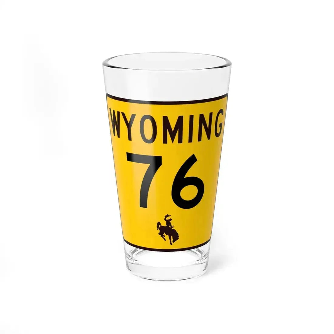WY-76 (Wyoming) (Road Sign) Pint Glass 16oz 16oz - Go Mug Yourself