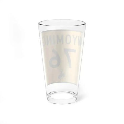 WY-76 (Wyoming) (Road Sign) Pint Glass 16oz - Go Mug Yourself