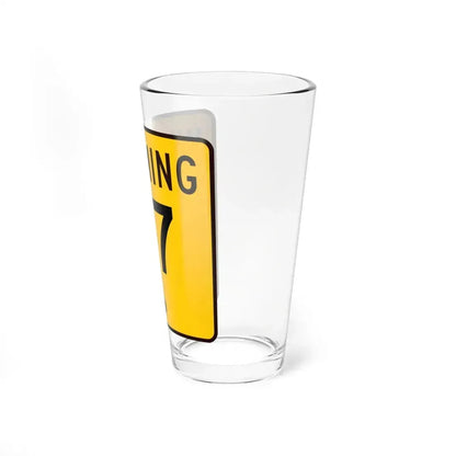 WY-77 (Wyoming) (Road Sign) Pint Glass 16oz - Go Mug Yourself