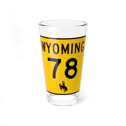 WY-78 (Wyoming) (Road Sign) Pint Glass 16oz 16oz - Go Mug Yourself