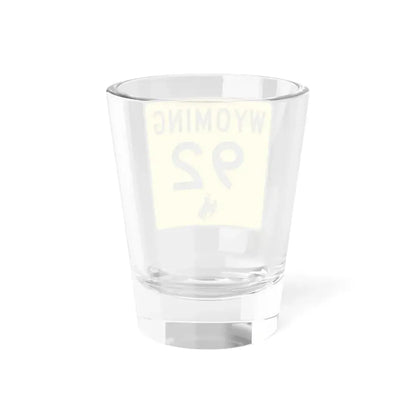 WY-92 (Wyoming) (Road Sign) Shot Glass 1.5oz - Go Mug Yourself