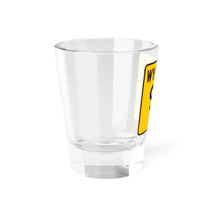 WY-92 (Wyoming) (Road Sign) Shot Glass 1.5oz - Go Mug Yourself