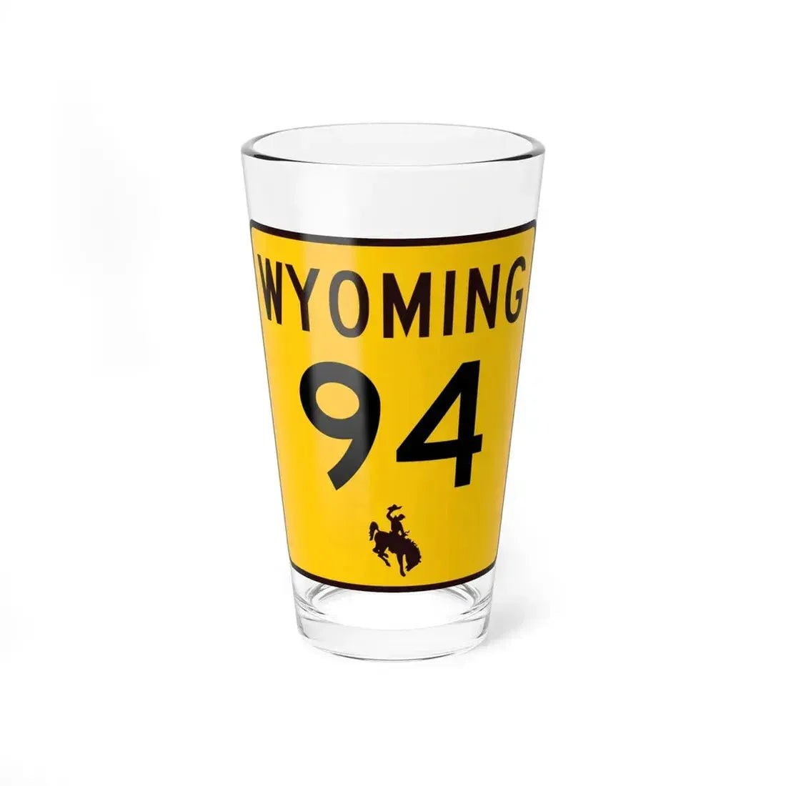 WY-94 (Wyoming) (Road Sign) Pint Glass 16oz 16oz - Go Mug Yourself