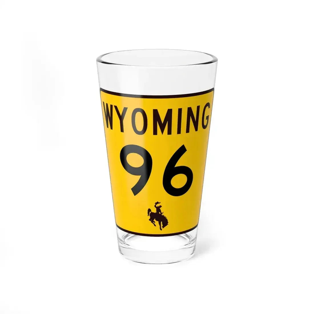 WY-96 (Wyoming) (Road Sign) Pint Glass 16oz 16oz - Go Mug Yourself