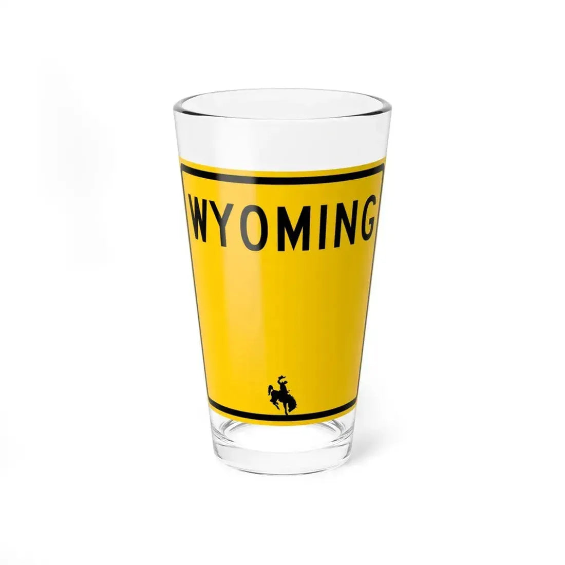 WY-blank (Wyoming) (Road Sign) Pint Glass 16oz 16oz - Go Mug Yourself