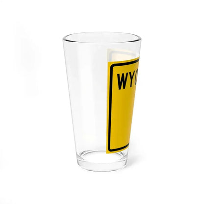 WY-blank (Wyoming) (Road Sign) Pint Glass 16oz - Go Mug Yourself