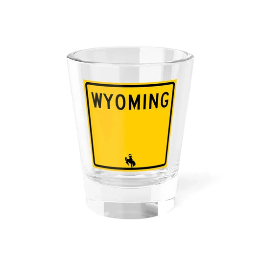 WY-blank (Wyoming) (Road Sign) Shot Glass 1.5oz 1.5oz - Go Mug Yourself