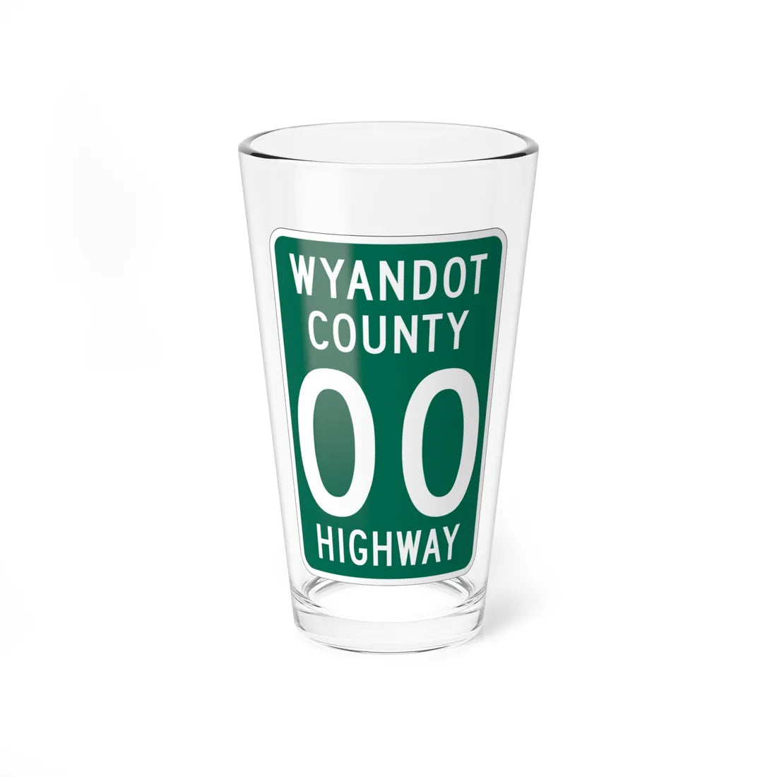 Wyandot County OH template (Ohio) (Road Sign) Pint Glss 16oz 16oz - Go Mug Yourself