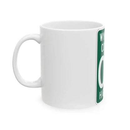 Wyandot County OH template (Ohio) (Road Sign) White Coffee Mug - Go Mug Yourself