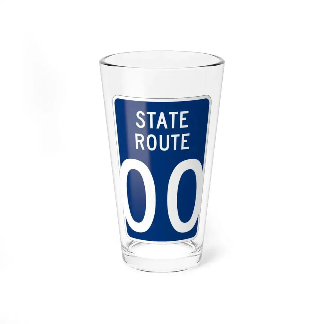 Wyandot County Ohio state route shield template (Ohio) (Road Sign) Pint Glass 16oz 16oz - Go Mug Yourself